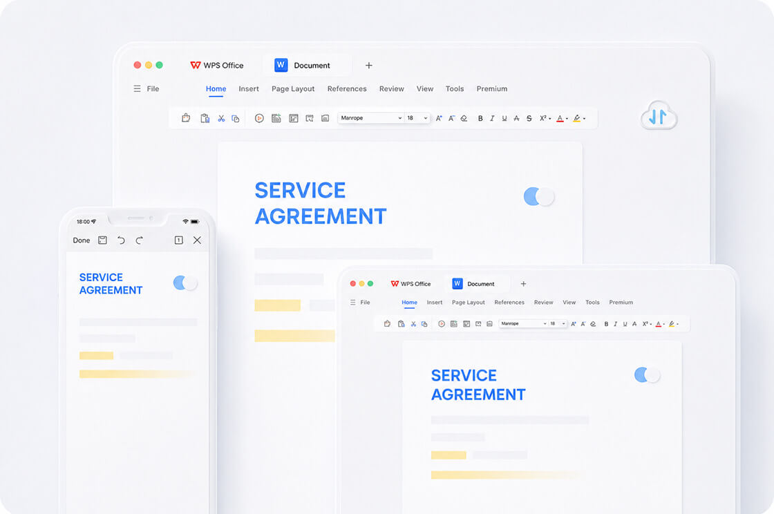 Cloud documents illustration